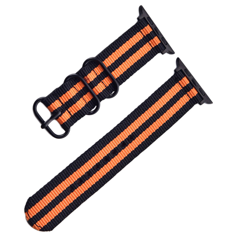 Nylon Watch Band for Apple Watch Series 9 8 7 41mm 6 5 4 SE SE(2022) SE (2023) 40mm 3 2 1 38mm Three Loops Webbing Strap Nylon Watch Band for Apple Watch Series 9 8 7 41mm 6 5 4 SE SE(2022) SE (2023) 40mm 3 2 1 38mm Three Loops Webbing Strap